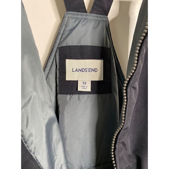 LANDS' End Kids Squall Waterproof Iron Knee Bibs Snow Pants Bib Overall Large 12 - Picture 3 of 8